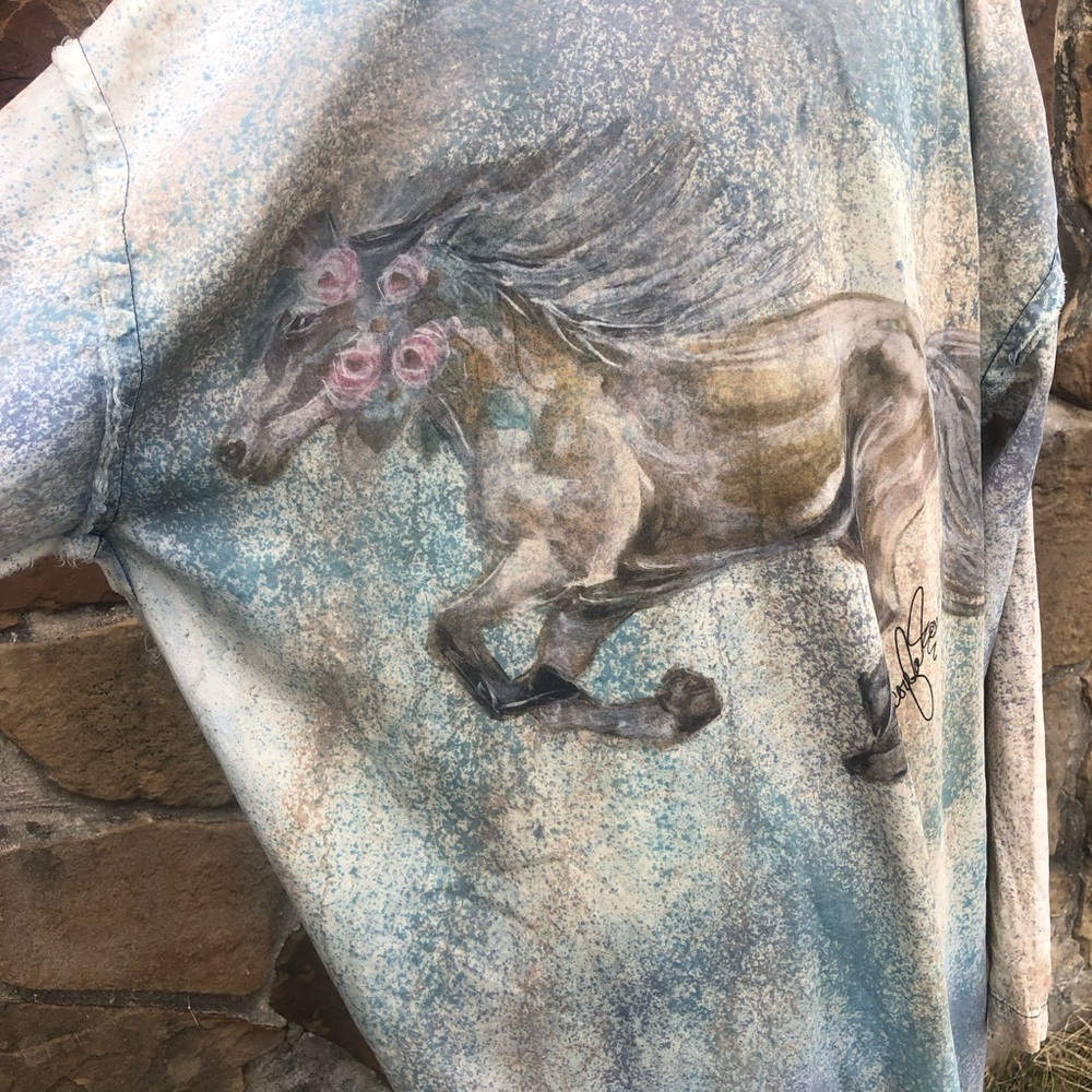 NWT Rare Bird Floral Horse Duster